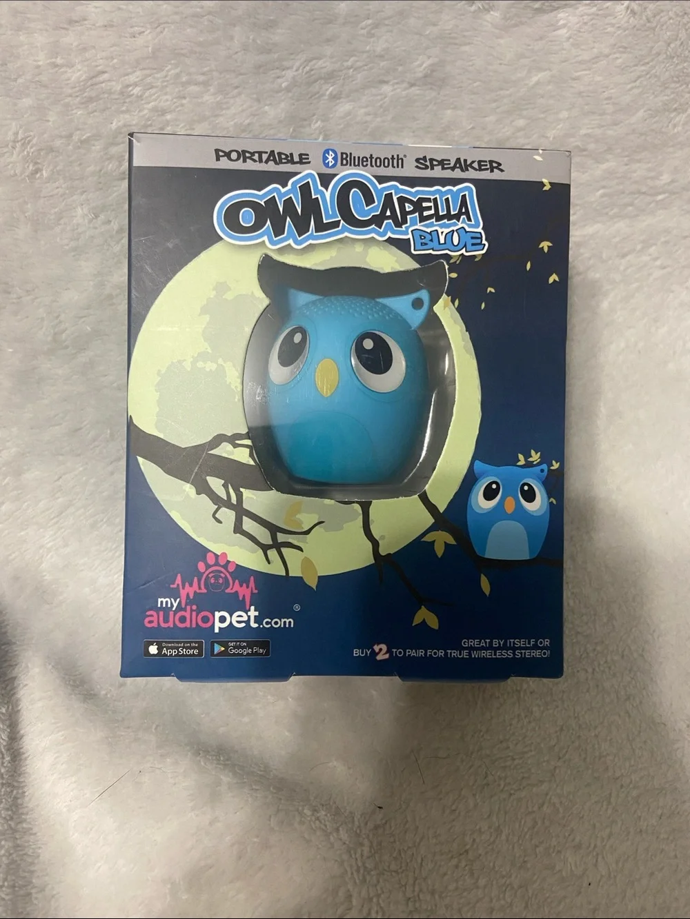 Owl Capella Blue Portable Bluetooth Speaker - Blue